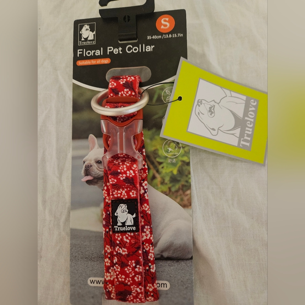 Red Floral Pet Collar